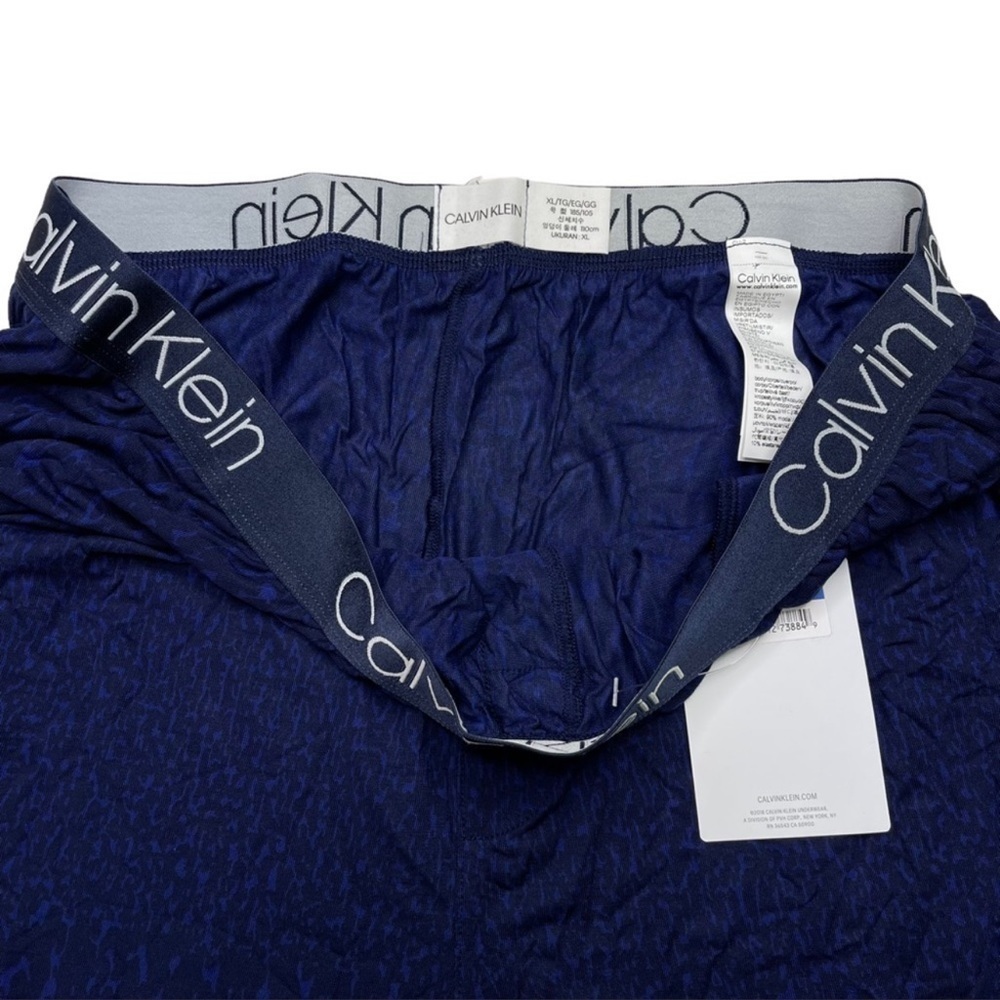 Calvin Klein Ultra Soft Abstract Blue Modal Lounge Jogger Mens Sleepwear XL - Picture 6 of 10